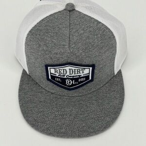 NWT Red Dirt Hat Co Big City White & Heather Gray 5 Panel Trucker Hat